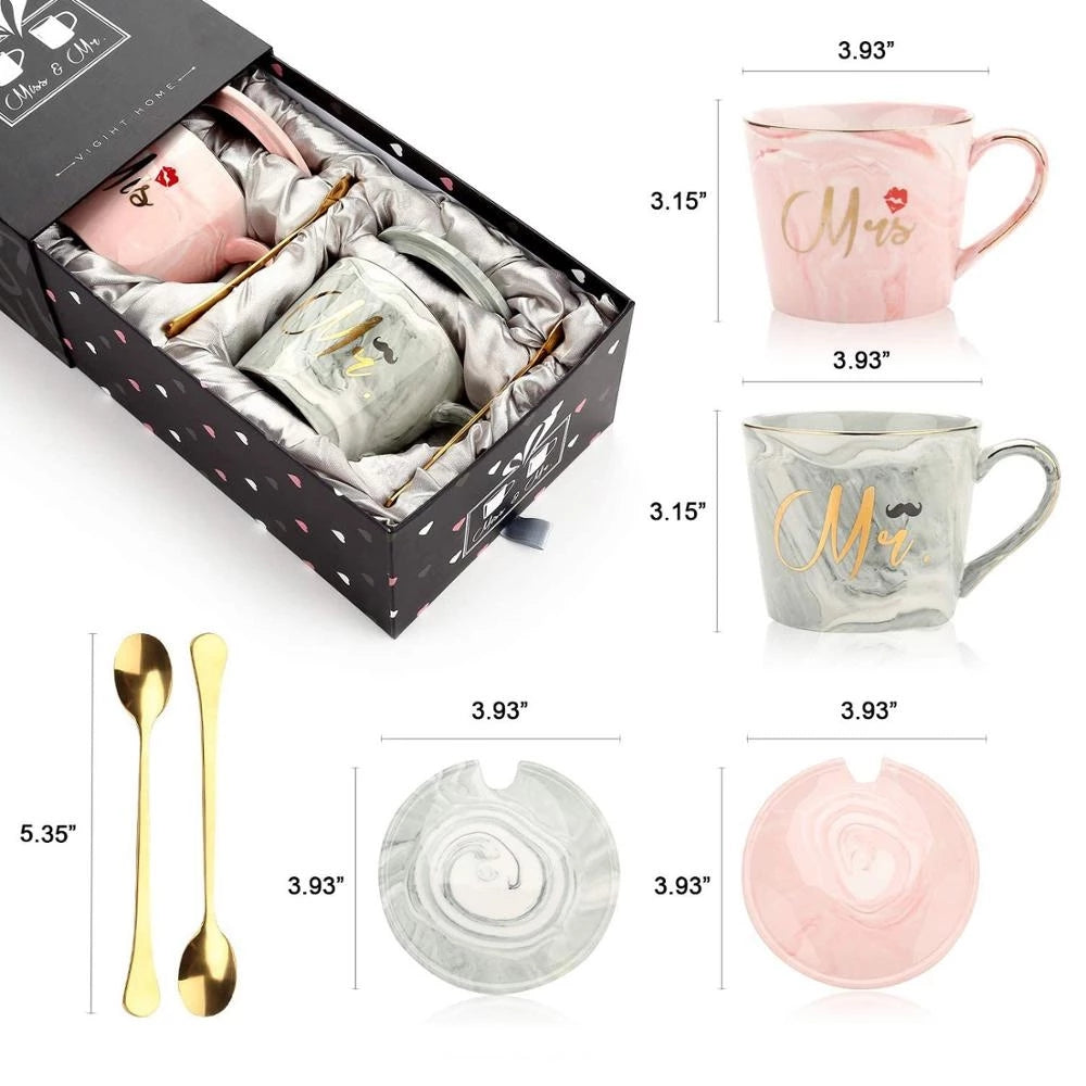 Funki Findz | Mugs | Mr and Mrs Coffee Mugs Bridal Gift-Set
