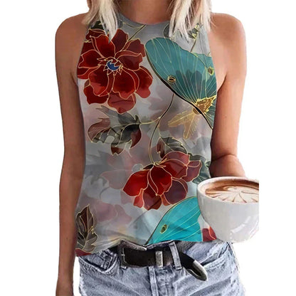 Funki Findz | Shirts | Women's Paisley 3D Print Retro Tank Tops