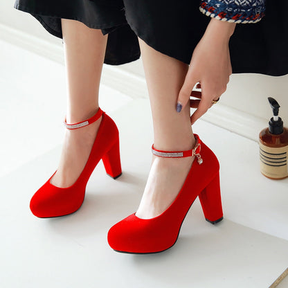 Funki Findz | Shoes | Women's Velvet Flock Platform Mary Janes