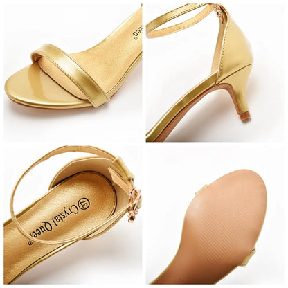 Funki Findz | Shoes | Women's Low Heel Wedding Prom Sandals