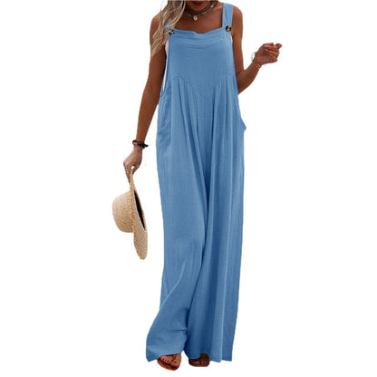 Funki Findz | Pants | Women's Elegant Wide Leg Bib Romper