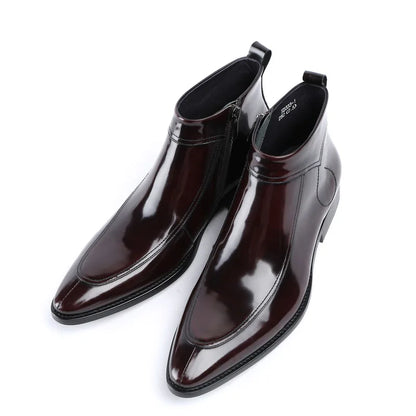 Funki Findz | Boots | Men's Leather Patent Formal Dress Boots
