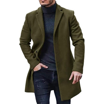 Funki Findz | Jackets | Men's Mid Thigh Lightweight Woolen Coat