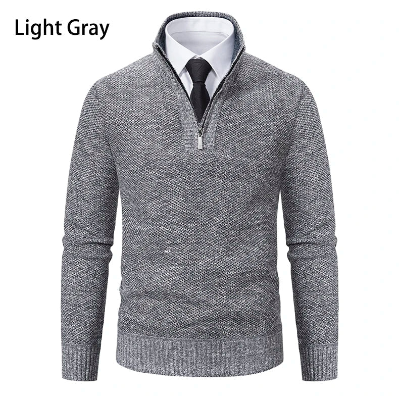 Funki Findz | Sweaters | Men's Casual Stand Collar Zip Pullovers
