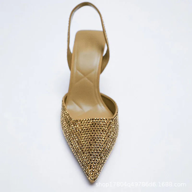 Funki Findz | Shoes | Women's Shiny Beaded Mid Heeled Mules