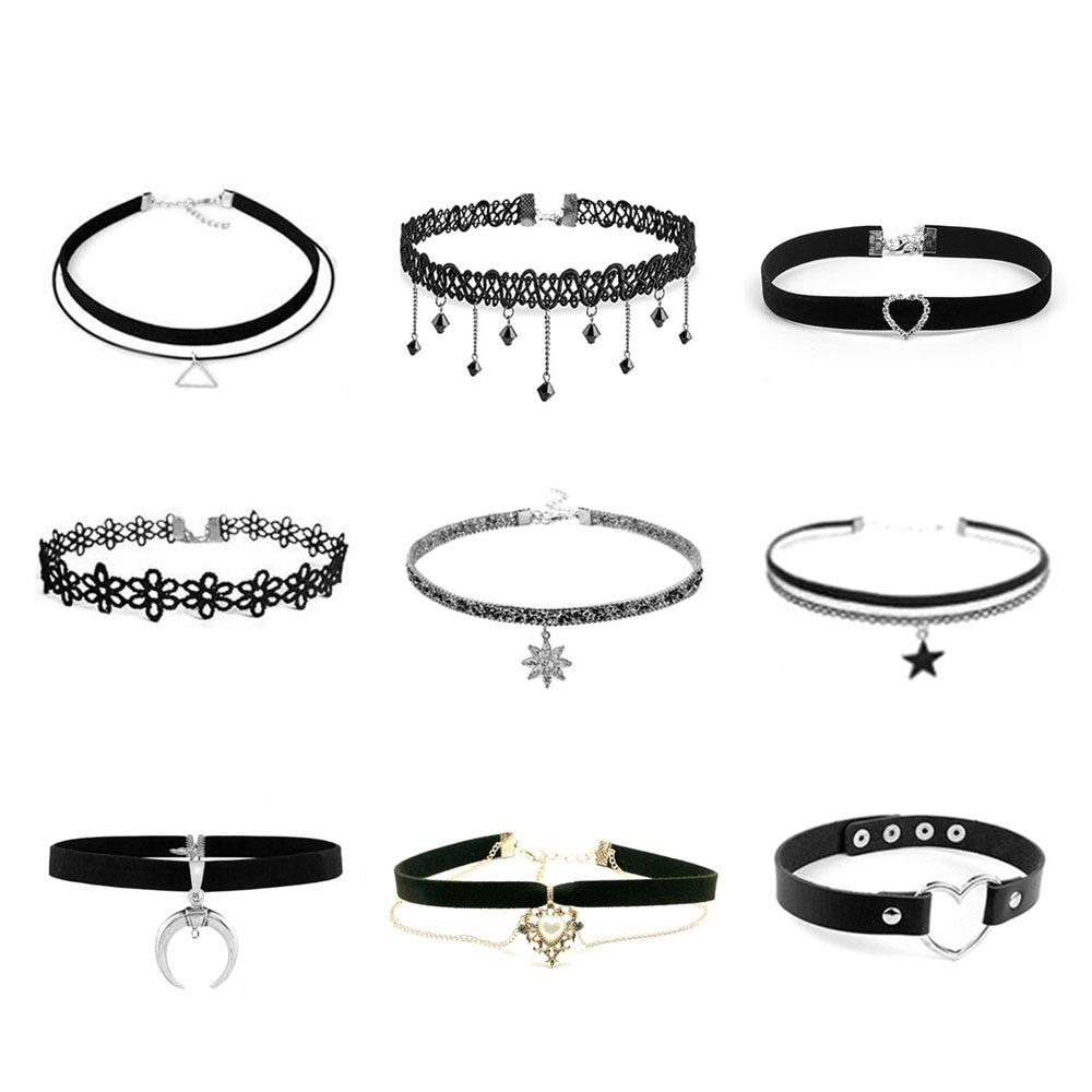 Funki Findz | Necklaces | Women's Black Goth Choker Necklace
