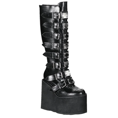 Funki Findz | Boots | Women's High Platform Wedge Buckle Boot