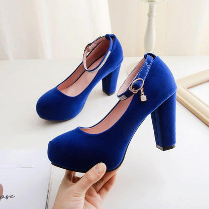 Funki Findz | Shoes | Women's Velvet Flock Platform Mary Janes