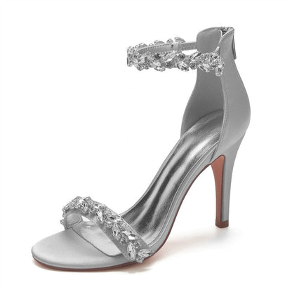 Funki Findz | Shoes | Women's Crystal Strap Satin Prom Stilettos