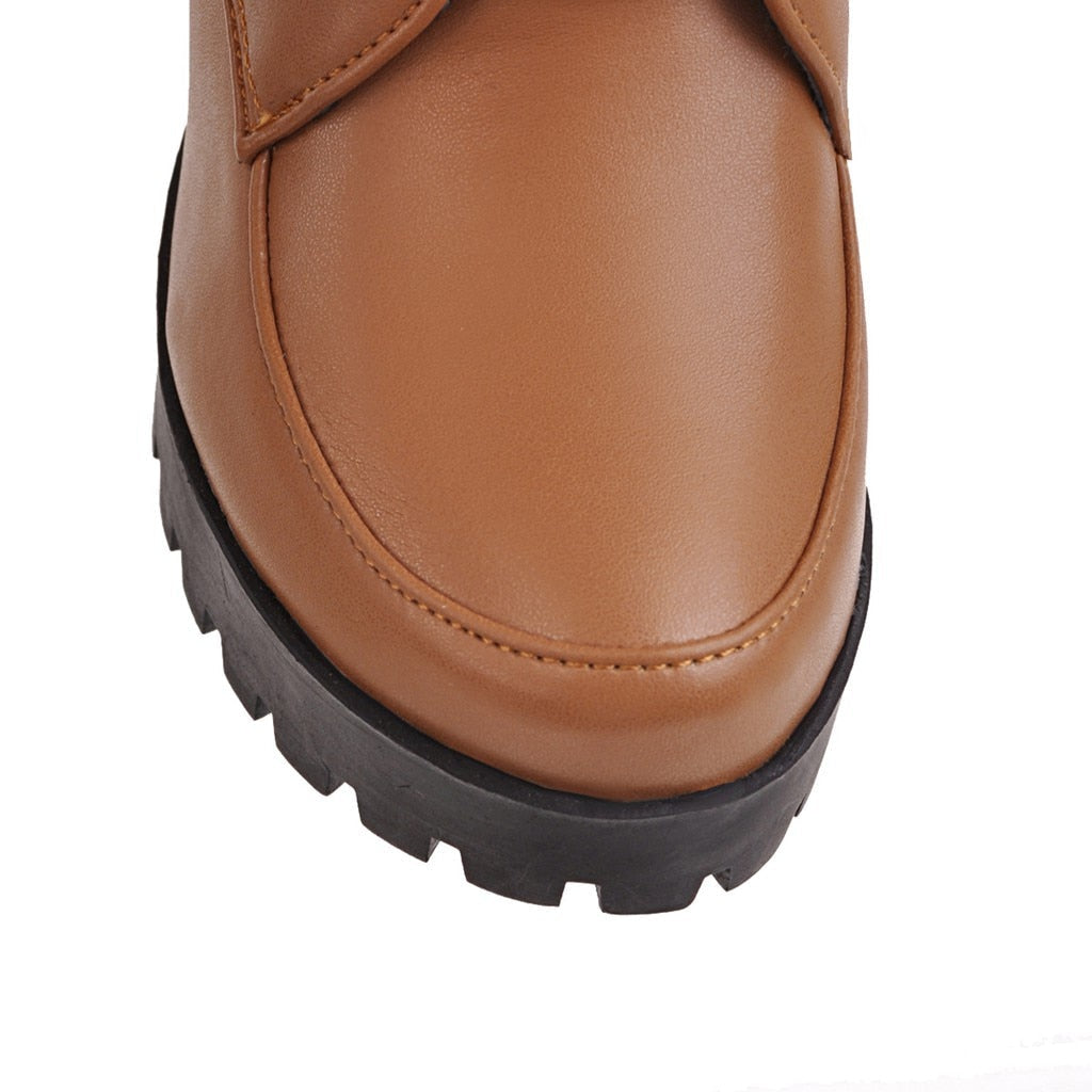 Funki Findz | Boots | Women's Block Heel Buckle Strap Ankle Boots