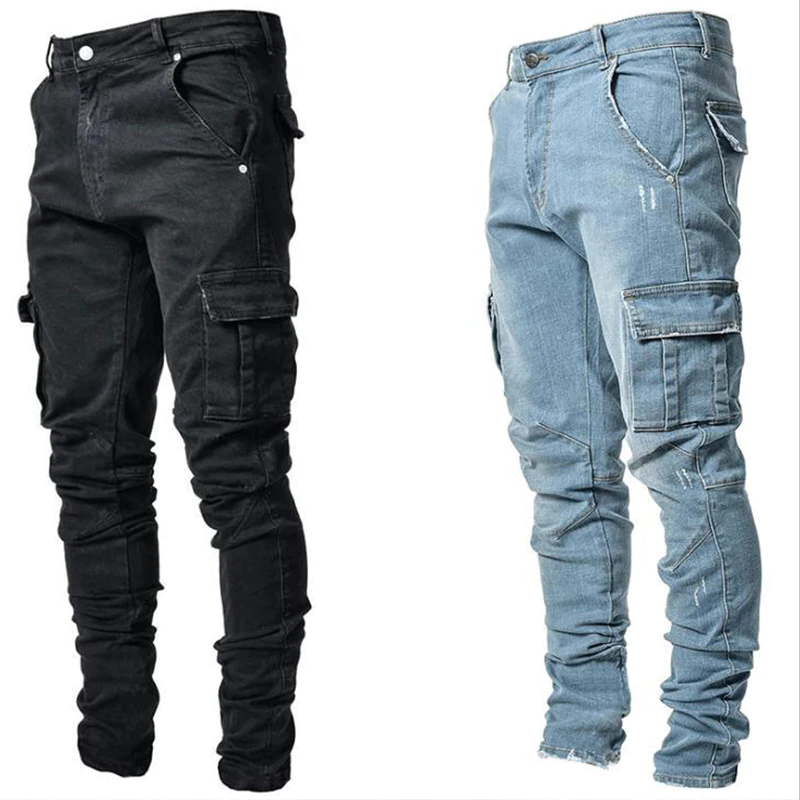 Funki Findz | Pants | Men's Stretch Slim Fit Cargo Skinny Jeans