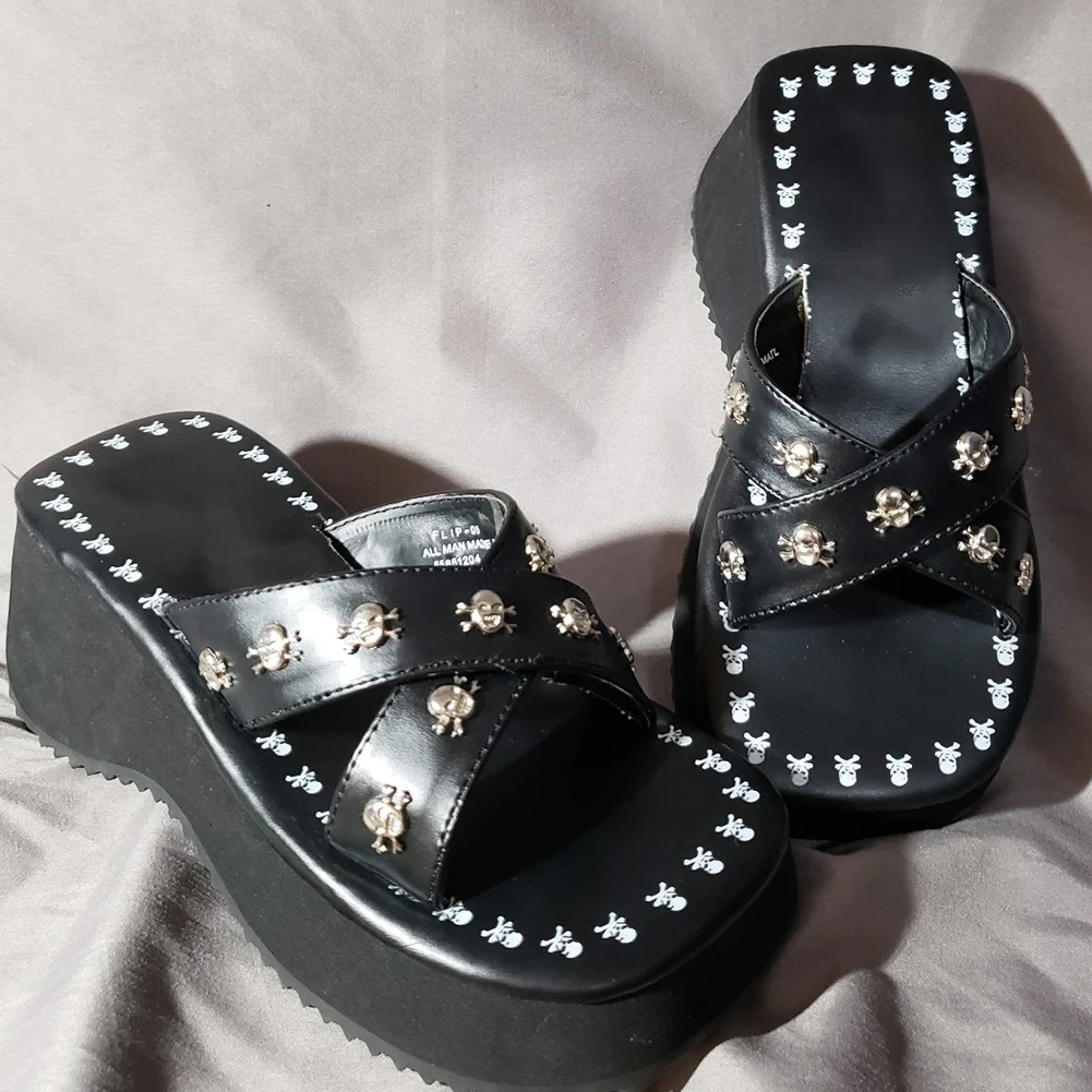 Funki Findz | Shoes | Women's Gothic Platform Wedge Sandals
