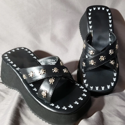 Funki Findz | Shoes | Women's Gothic Platform Wedge Sandals