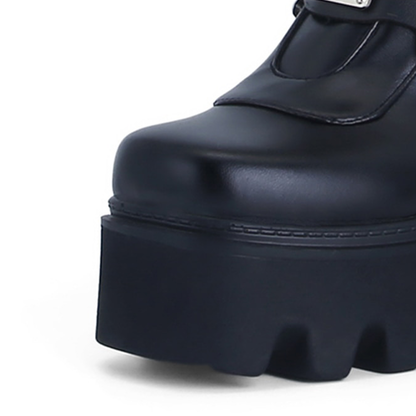 Funki Findz | Boots | Women's Gothic Buckle Plate Platform Boot