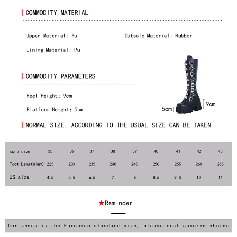Funki Findz | Boots | Women's Gothic Buckle Plate Platform Boot