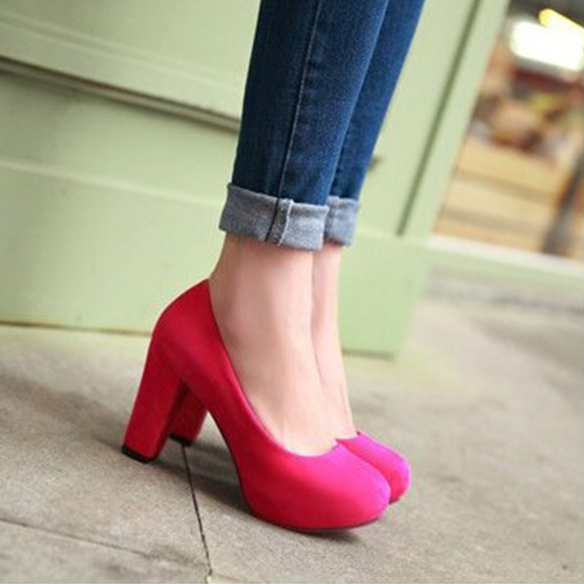 Funki Findz | Shoes | Women's Faux Suede High Chunky Heels