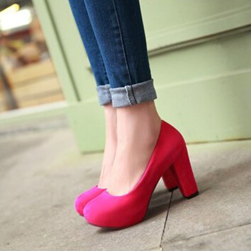 Funki Findz | Shoes | Women's Faux Suede High Chunky Heels