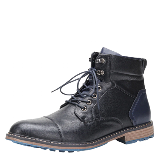 Funki Findz | Boots | Men's Faux Leather Retro Ankle Dress Boot