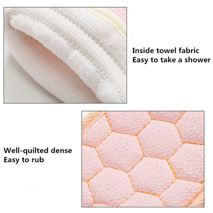 Funki Findz | Back Scrubber | Loofah Sponge Bath Brush Set 3Pc