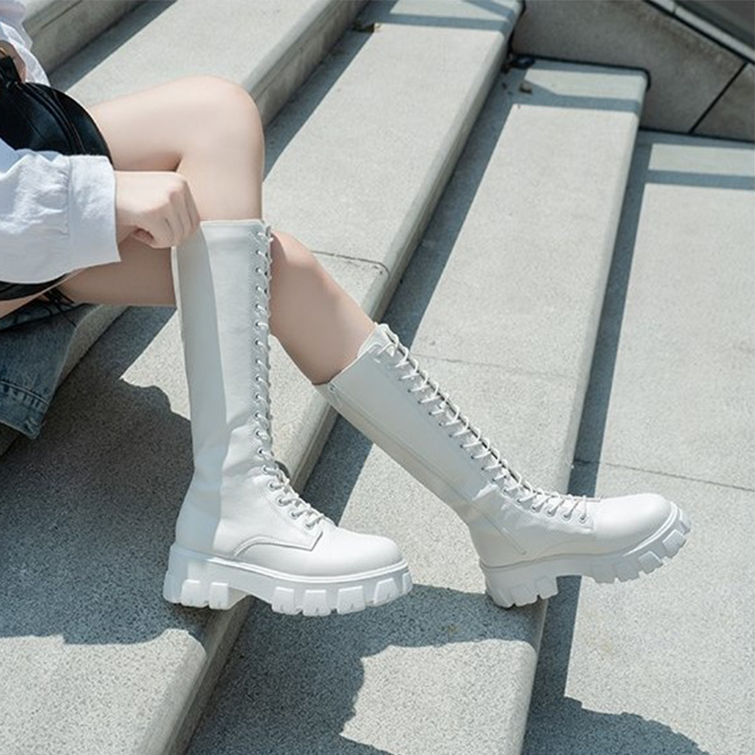 Funki Findz | Boots | Women's Knee-High Platform Lace Up Boot