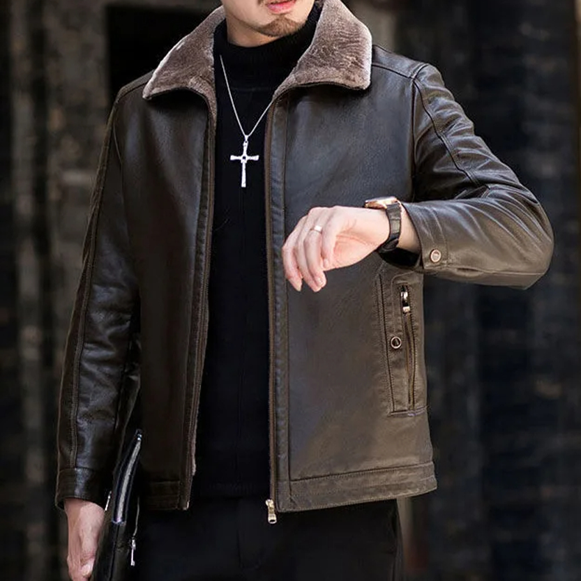 Funki Findz | Jackets | Men's Luxury Faux Leather Winter Jacket