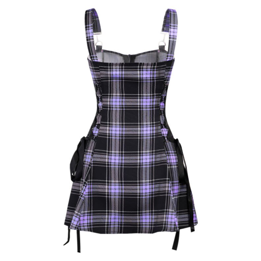 Funki Findz | Dresses | Women's Fairy Grunge Plaid Mini Dress