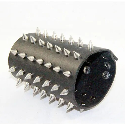 Funki Findz | Bracelets | Unisex Leather Spiked Wristband