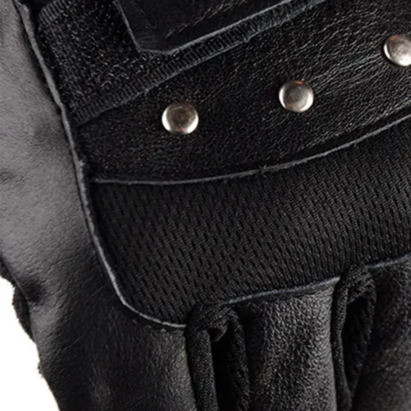 Funki Findz | Gloves | Men's Half Finger Leather Punk Gloves