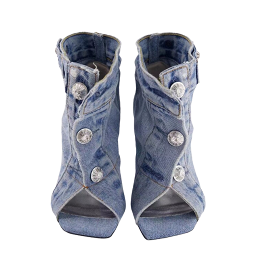 Funki Findz | Shoes | Women's Quirky Denim High Heel Shoes