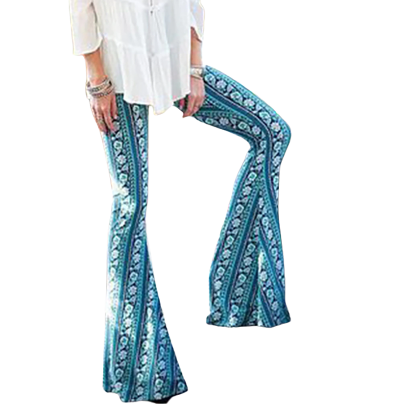 Funki Findz | Pants | Women's Ripple Print Flared Bell Bottoms