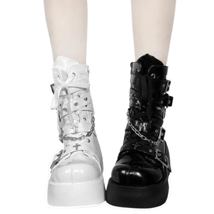Funki Findz | Boots | Women's Gothic Platform Wedge Boots
