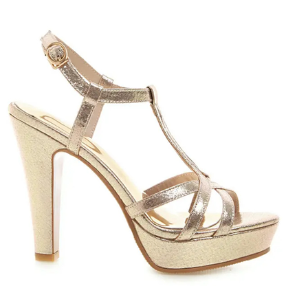 Funki Findz | Shoes | Women's Gold Silver Platform High Sandals