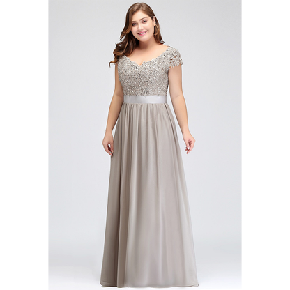 Funki Findz | Dresses | Women's Long Chiffon Satin Lace Dress
