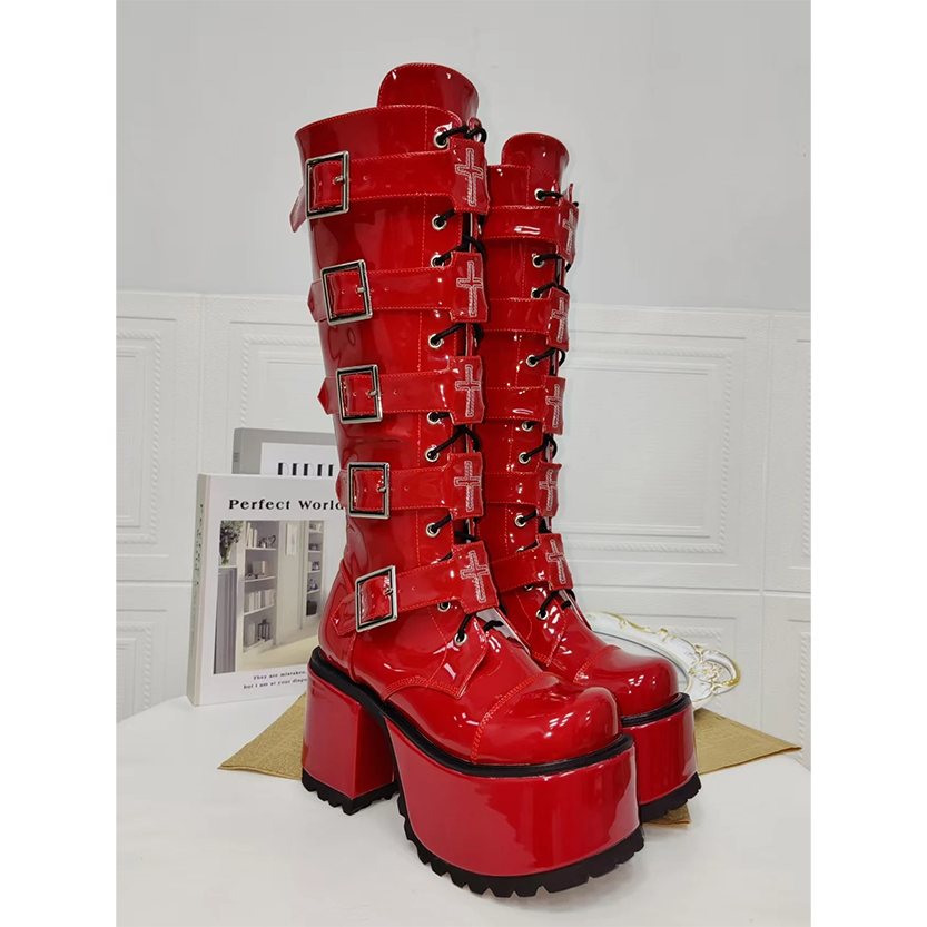 Funki Findz | Boots | Women's Harajuku Buckle Strap Boots