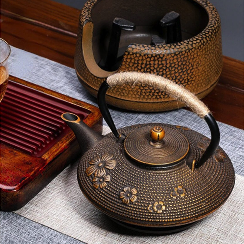 Funki Findz | Teapots | Cherry Blossoms Cast Iron Tea Kettle