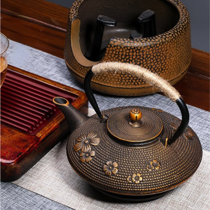 Funki Findz | Teapots | Cherry Blossoms Cast Iron Tea Kettle