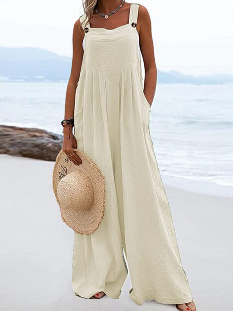 Funki Findz | Pants | Women's Elegant Wide Leg Bib Romper