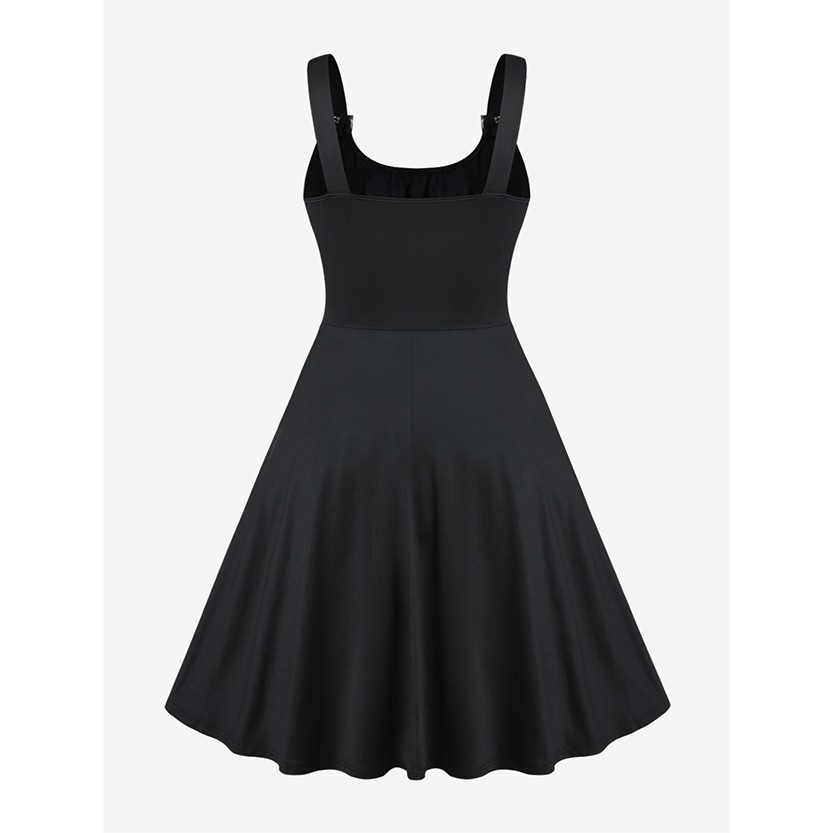 Funki Findz | Dresses | Women's Gothic Buckle Strap Party Dress