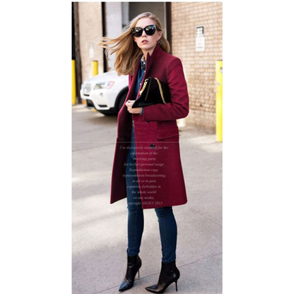 Funki Findz | Jackets | Women's Long Slim Wool Blend Coat