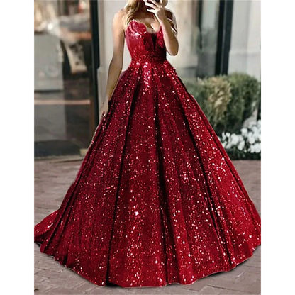Funki Findz | Dresses | Women's Long Sparkly Sequin Ball Gown