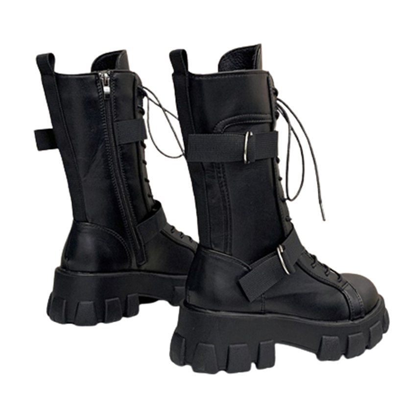 Funki Findz | Boots | Women's Lace-Up Combat Boots Biker Boot