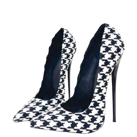 Funki Findz | Shoes | Women's Custom Houndstooth Super High Heels