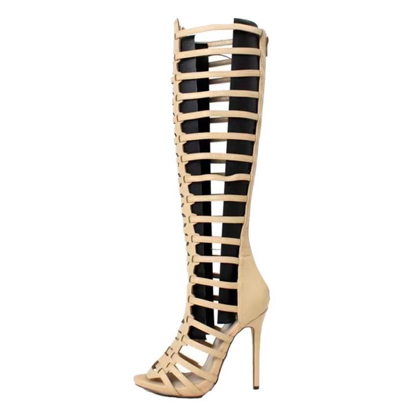 Funki Findz | Boots | Women's Roman Gladiator Lace Up Stilettos