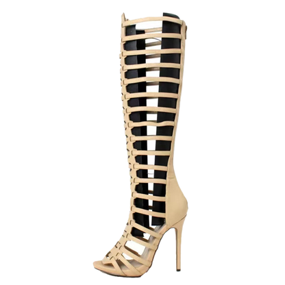 Funki Findz | Boots | Women's Roman Gladiator Lace Up Stilettos