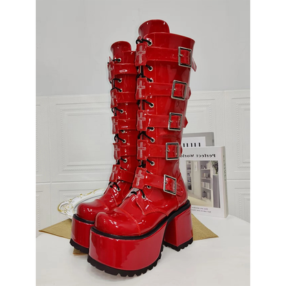 Funki Findz | Boots | Women's Harajuku Buckle Strap Boots