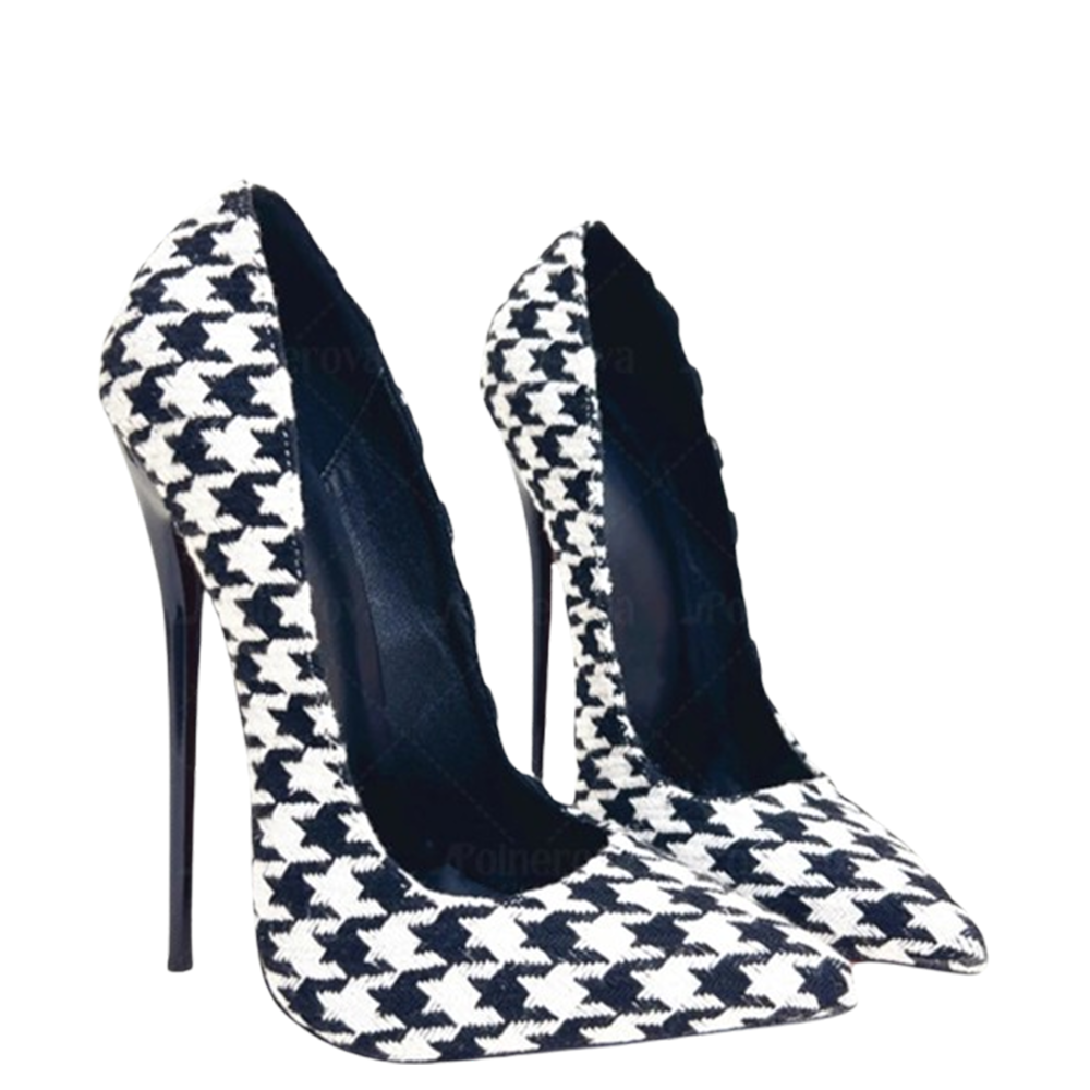 Funki Findz | Shoes | Women's Custom Houndstooth Super High Heels