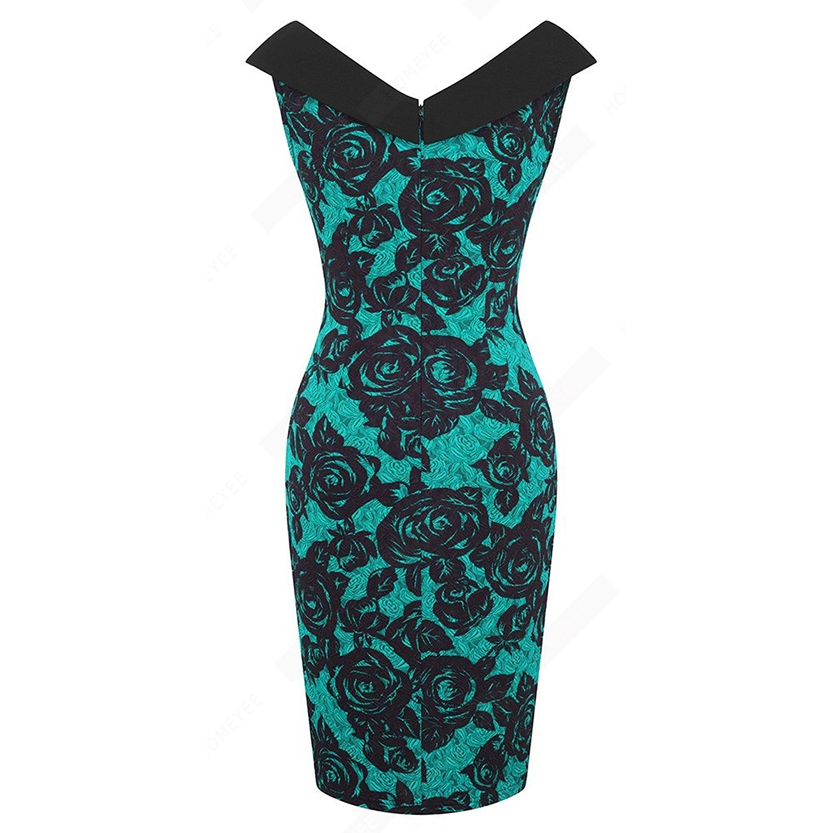 Funki Findz | Dresses | Women's Floral Cocktail Pencil Dress