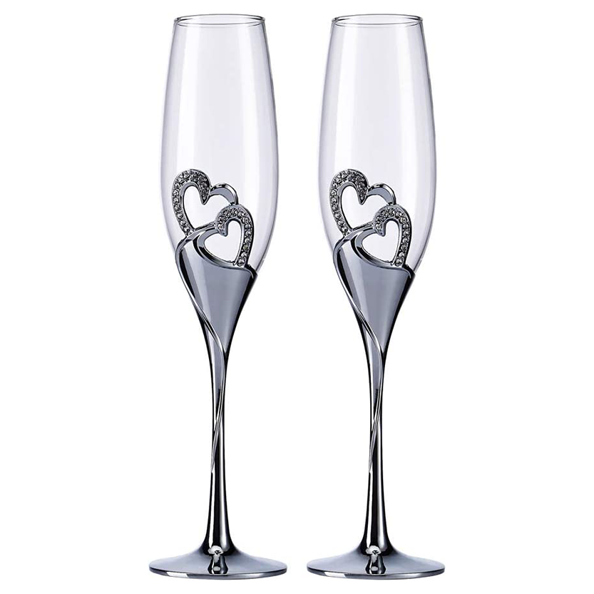 Funki Findz | Glasses | Wedding Champagne Flutes 2 Pcs Set