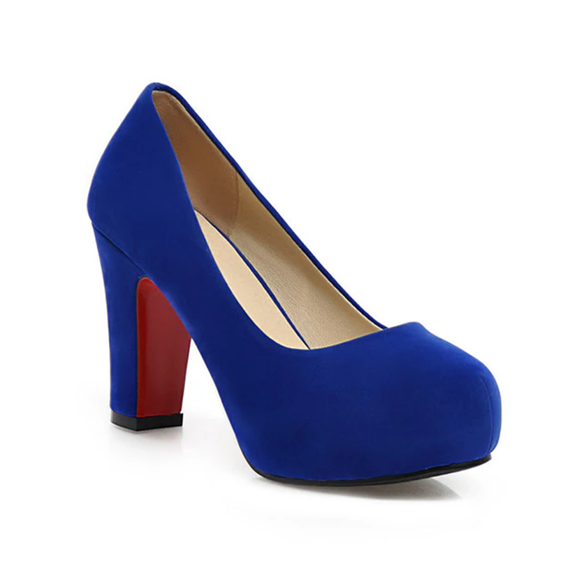 Funki Findz | Shoes | Women's Faux Suede High Chunky Heels