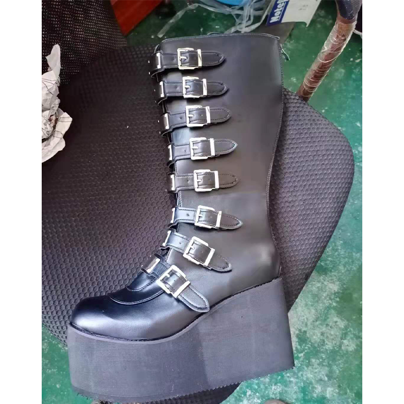 Funki Findz | Boots | Women's Punk Buckle Strap Platform Boots
